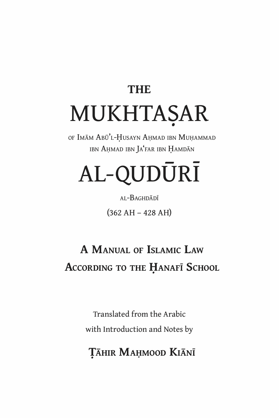 Mukhtasar Al Quduri Pdf Download